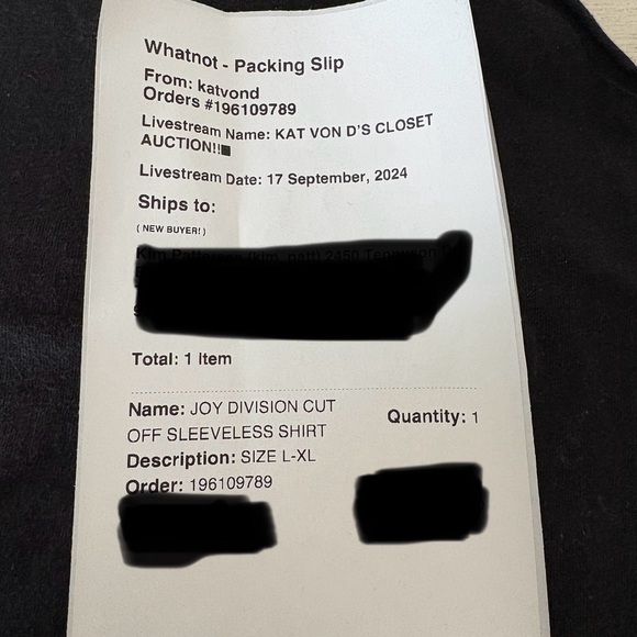 Vintage Kat Von D’s Joy Division Black Sleeveless Top - Picture 3 of 4